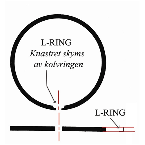 Kolvring 42mm/60cc (Zündapp) ALVARS, Reservdelar till moped, RINAB, moped, 